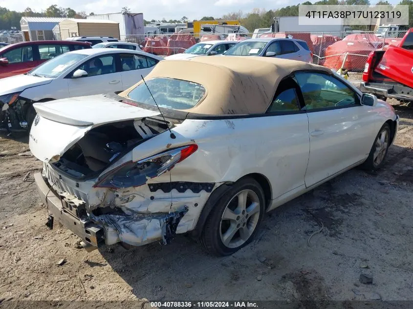 2007 Toyota Camry Solara Sle VIN: 4T1FA38P17U123119 Lot: 40788336