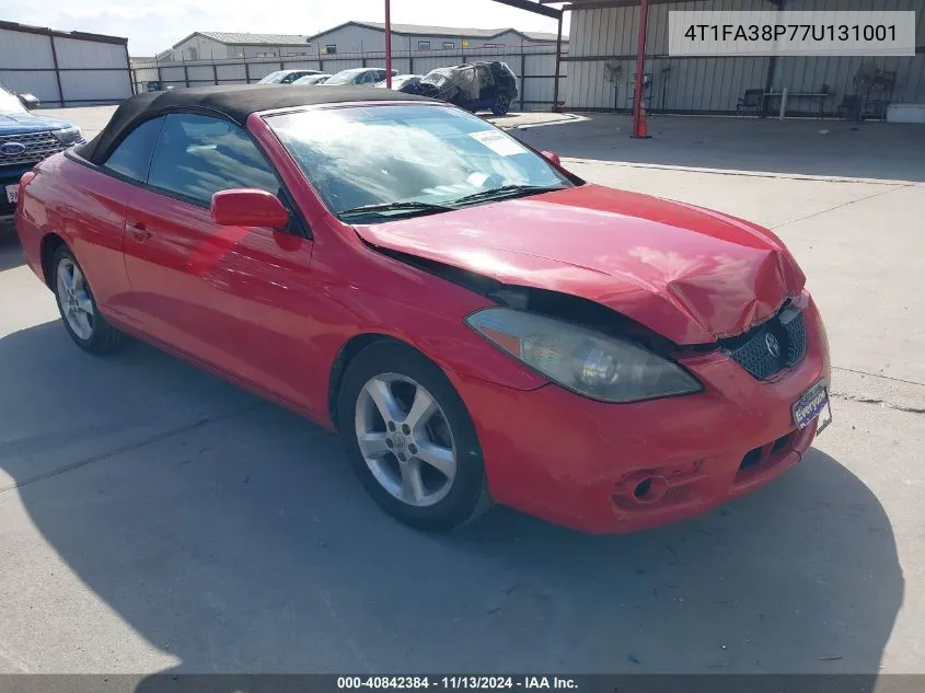 2007 Toyota Camry Solara Sle VIN: 4T1FA38P77U131001 Lot: 40842384