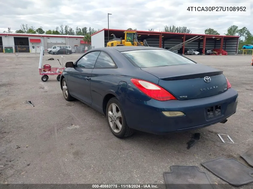 2007 Toyota Camry Solara Sle V6 VIN: 4T1CA30P27U108952 Lot: 40883775