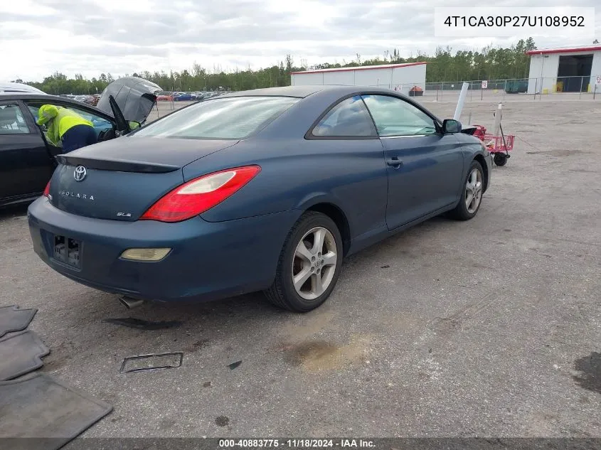 2007 Toyota Camry Solara Sle V6 VIN: 4T1CA30P27U108952 Lot: 40883775