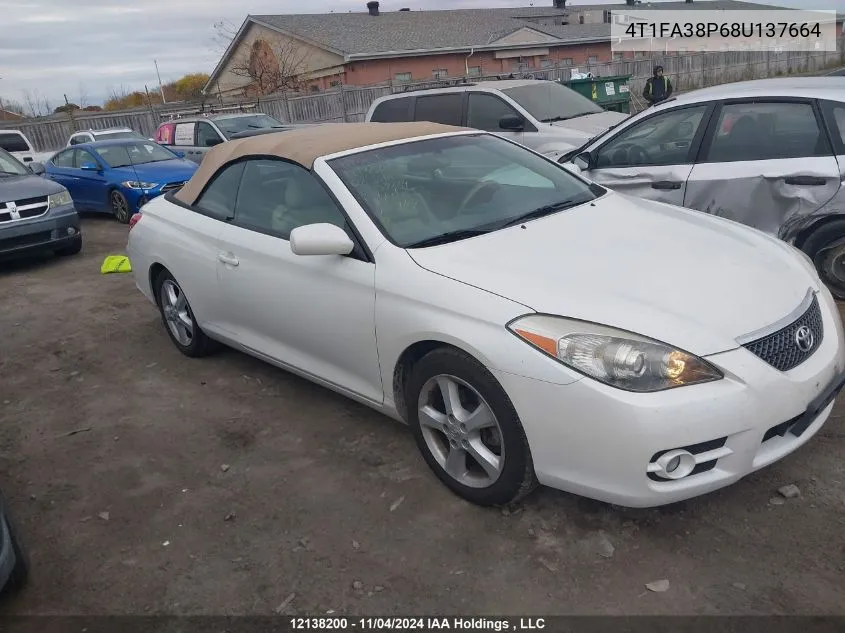 2008 Toyota Solara Sle V6 VIN: 4T1FA38P68U137664 Lot: 12138200