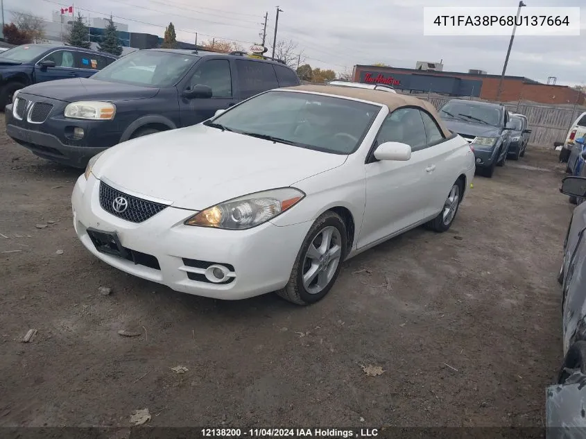 2008 Toyota Solara Sle V6 VIN: 4T1FA38P68U137664 Lot: 12138200