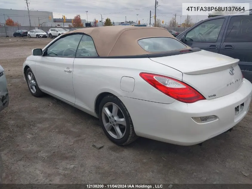 2008 Toyota Solara Sle V6 VIN: 4T1FA38P68U137664 Lot: 12138200