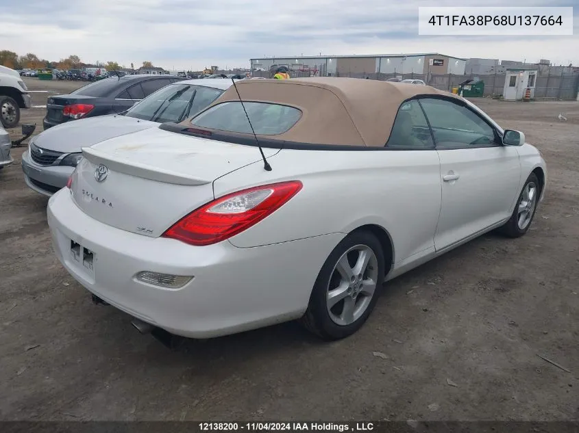 2008 Toyota Solara Sle V6 VIN: 4T1FA38P68U137664 Lot: 12138200