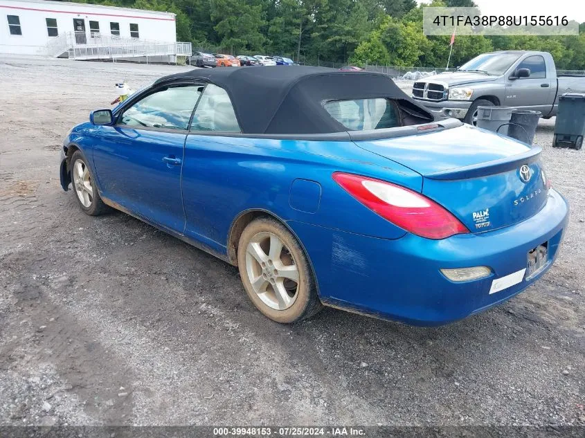 2008 Toyota Camry Solara Se/Sle/Sport VIN: 4T1FA38P88U155616 Lot: 39948153