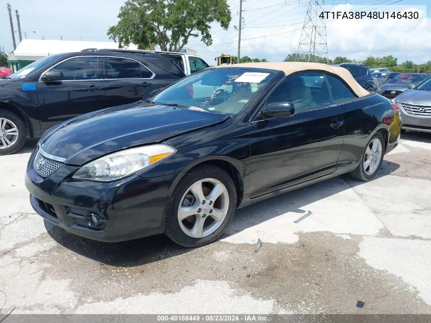 2008 Toyota Camry Solara Sle VIN: 4T1FA38P48U146430 Lot: 40188449