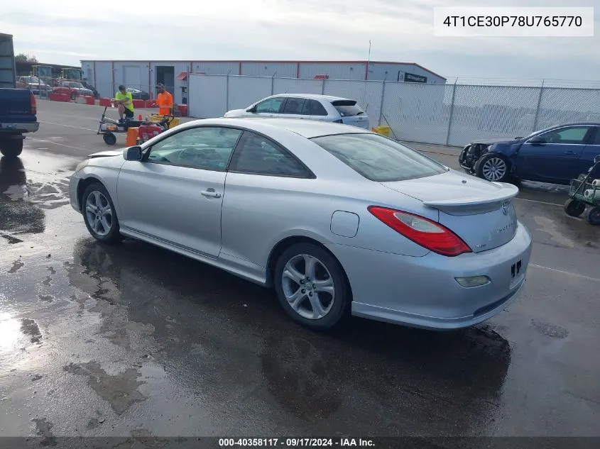 2008 Toyota Camry Solara Sport VIN: 4T1CE30P78U765770 Lot: 40358117