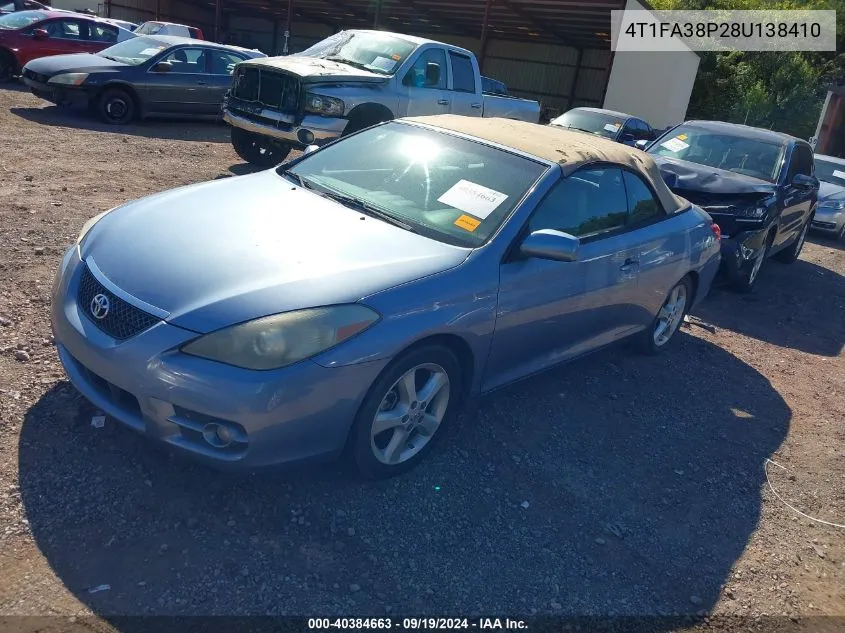 4T1FA38P28U138410 2008 Toyota Camry Solara Sle