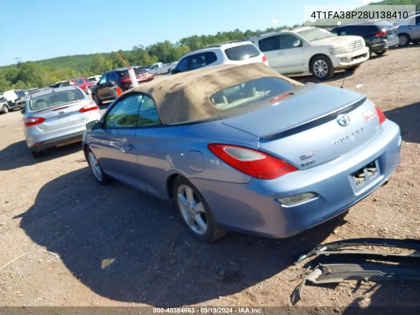 4T1FA38P28U138410 2008 Toyota Camry Solara Sle