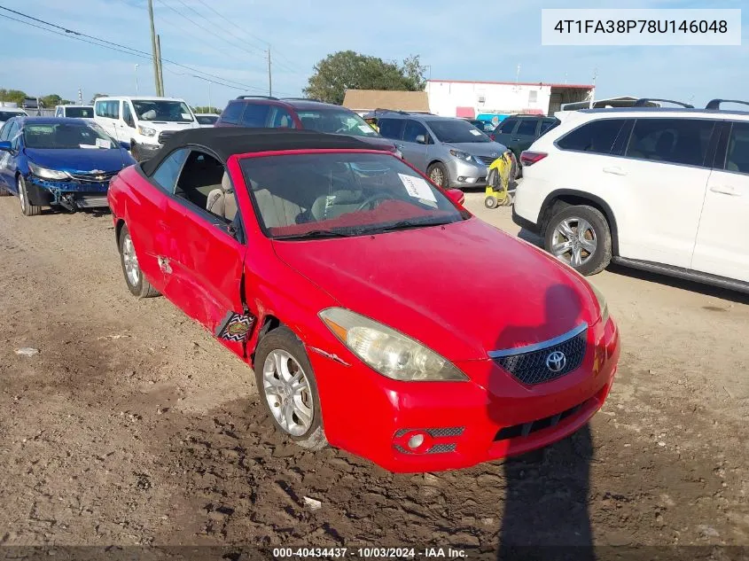 2008 Toyota Camry Solara Se VIN: 4T1FA38P78U146048 Lot: 40434437