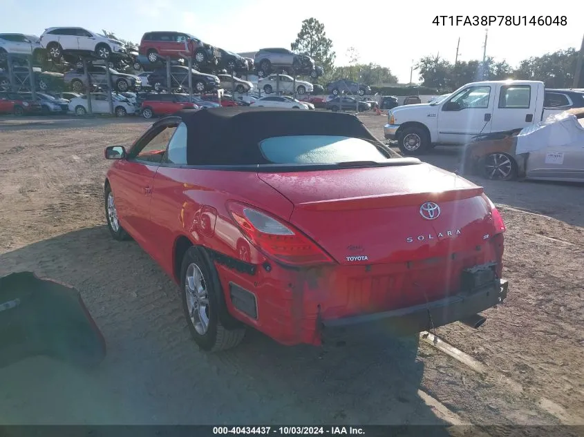 2008 Toyota Camry Solara Se VIN: 4T1FA38P78U146048 Lot: 40434437