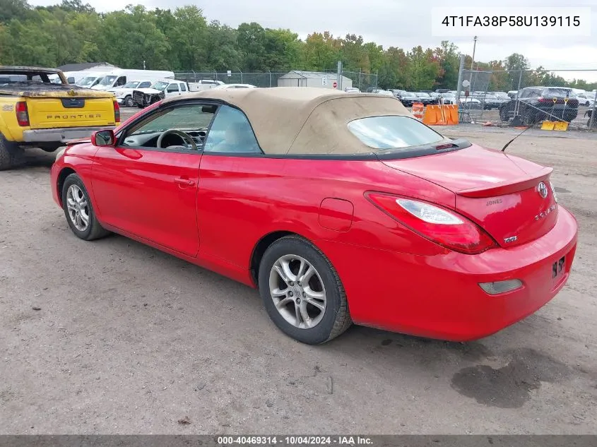 2008 Toyota Camry Solara Se VIN: 4T1FA38P58U139115 Lot: 40469314