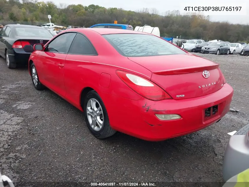 2008 Toyota Camry Solara Se VIN: 4T1CE30P38U765197 Lot: 40541597