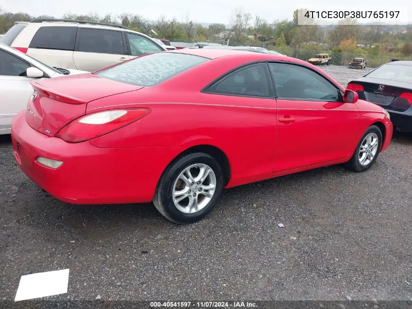 2008 Toyota Camry Solara Se VIN: 4T1CE30P38U765197 Lot: 40541597