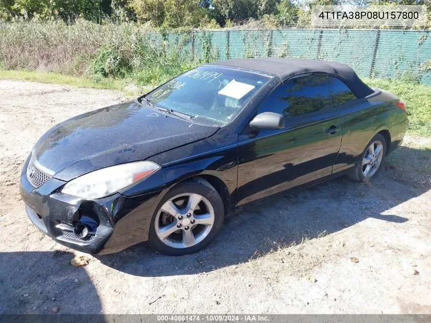 2008 Toyota Camry Solara Sle VIN: 4T1FA38P08U157800 Lot: 40561474