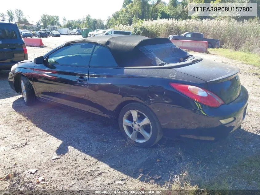 2008 Toyota Camry Solara Sle VIN: 4T1FA38P08U157800 Lot: 40561474