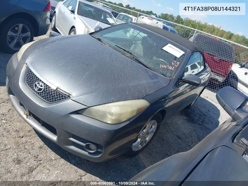 2008 Toyota Camry Solara Se VIN: 4T1FA38P08U144321 Lot: 40563991