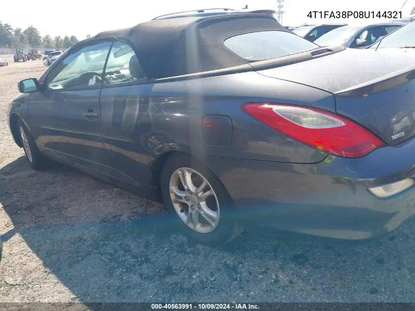 4T1FA38P08U144321 2008 Toyota Camry Solara Se