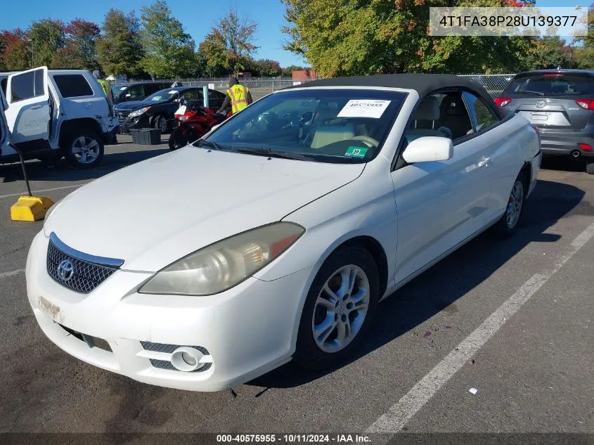 2008 Toyota Camry Solara Se/Sle/Sport VIN: 4T1FA38P28U139377 Lot: 40575955