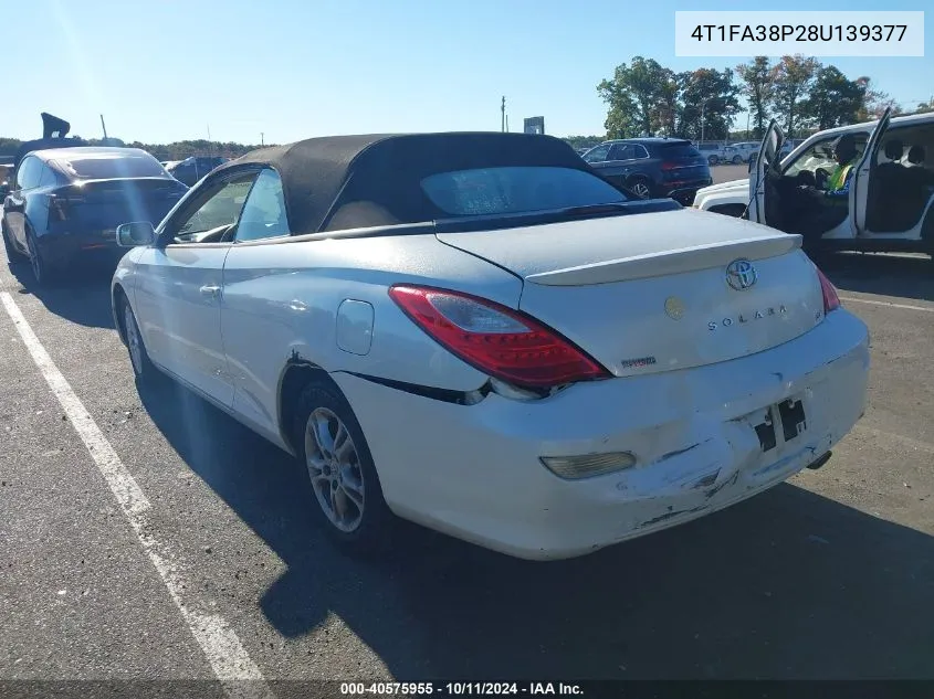 2008 Toyota Camry Solara Se/Sle/Sport VIN: 4T1FA38P28U139377 Lot: 40575955