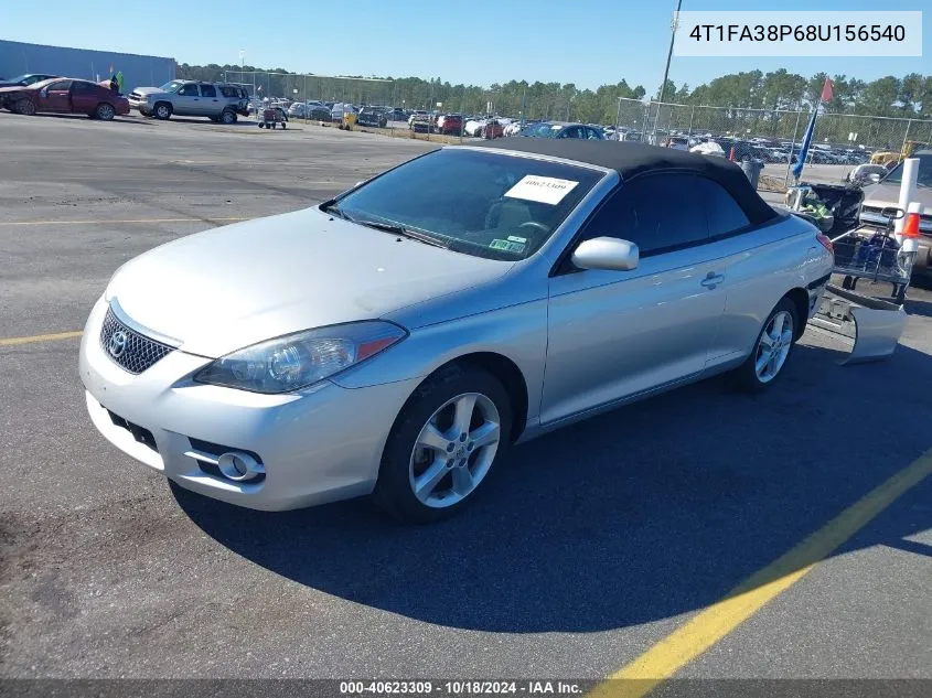 2008 Toyota Camry Solara Sle VIN: 4T1FA38P68U156540 Lot: 40623309