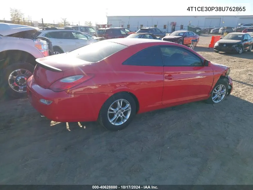 2008 Toyota Camry Solara Se VIN: 4T1CE30P38U762865 Lot: 40628880