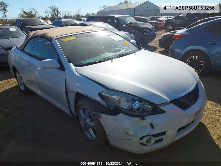 2008 Toyota Camry Solara Sle VIN: 4T1FA38P58U153256 Lot: 40651578