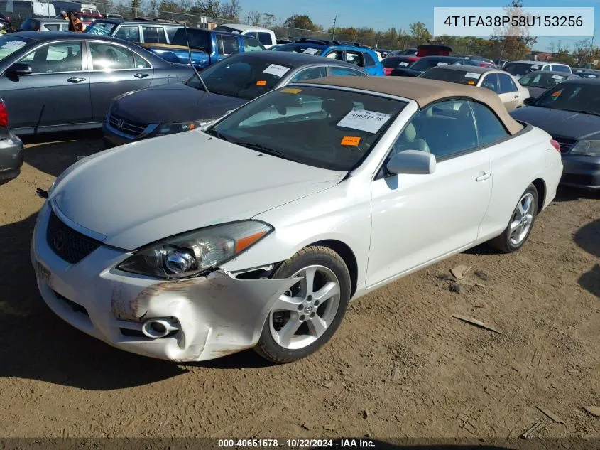 2008 Toyota Camry Solara Sle VIN: 4T1FA38P58U153256 Lot: 40651578