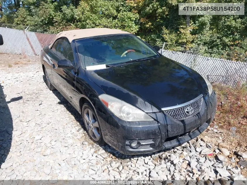 2008 Toyota Camry Solara Sle VIN: 4T1FA38P58U154200 Lot: 40662253