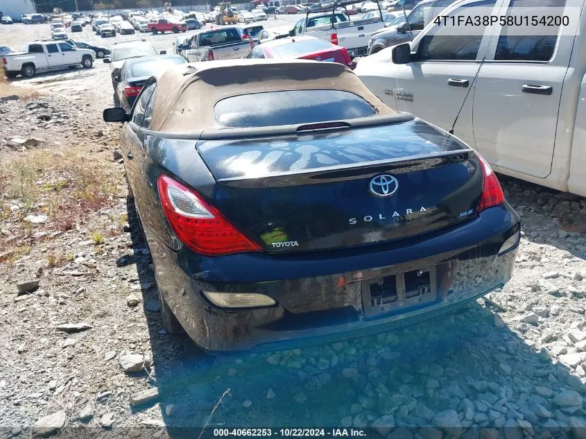 2008 Toyota Camry Solara Sle VIN: 4T1FA38P58U154200 Lot: 40662253