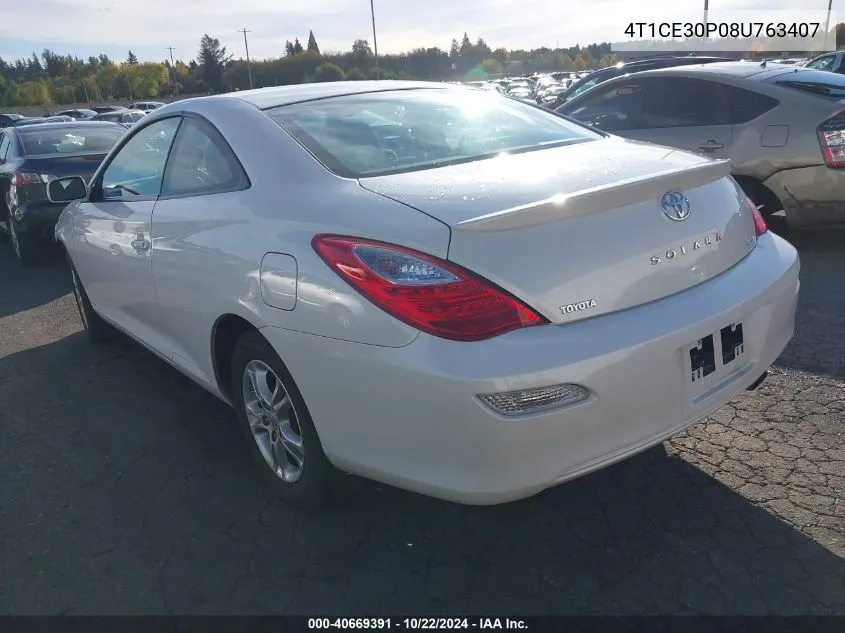 2008 Toyota Camry Solara Sle VIN: 4T1CE30P08U763407 Lot: 40669391