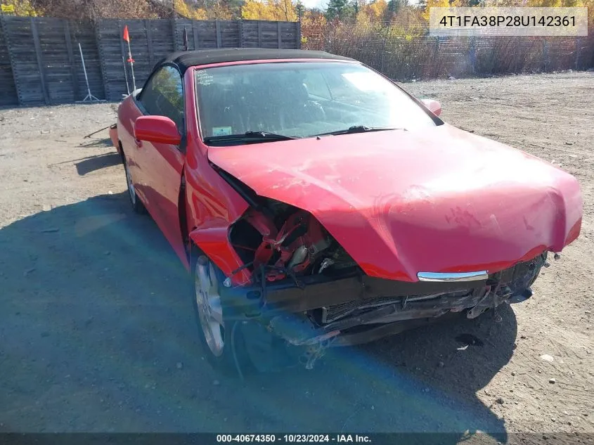 2008 Toyota Camry Solara Sle VIN: 4T1FA38P28U142361 Lot: 40674350