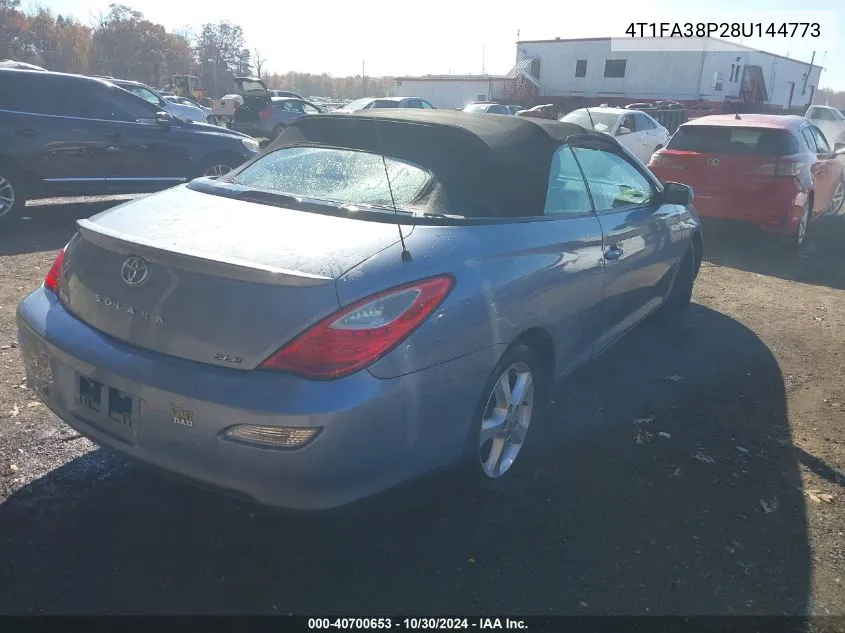 2008 Toyota Camry Solara Sle VIN: 4T1FA38P28U144773 Lot: 40700653