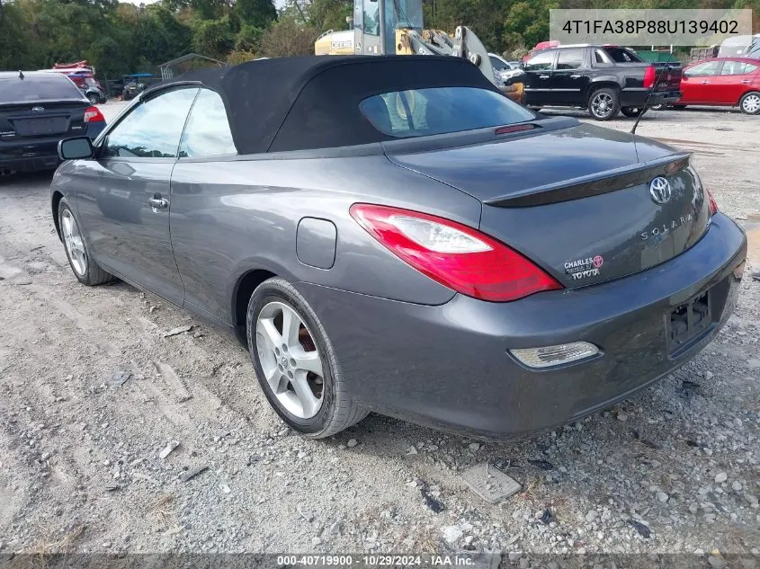 2008 Toyota Camry Solara Sle VIN: 4T1FA38P88U139402 Lot: 40719900