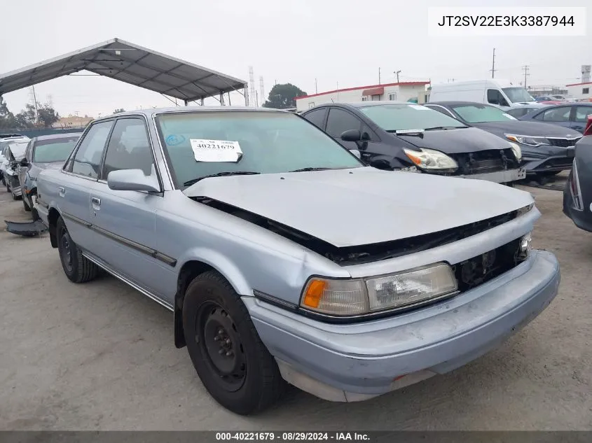 1989 Toyota Camry Le VIN: JT2SV22E3K3387944 Lot: 40221679