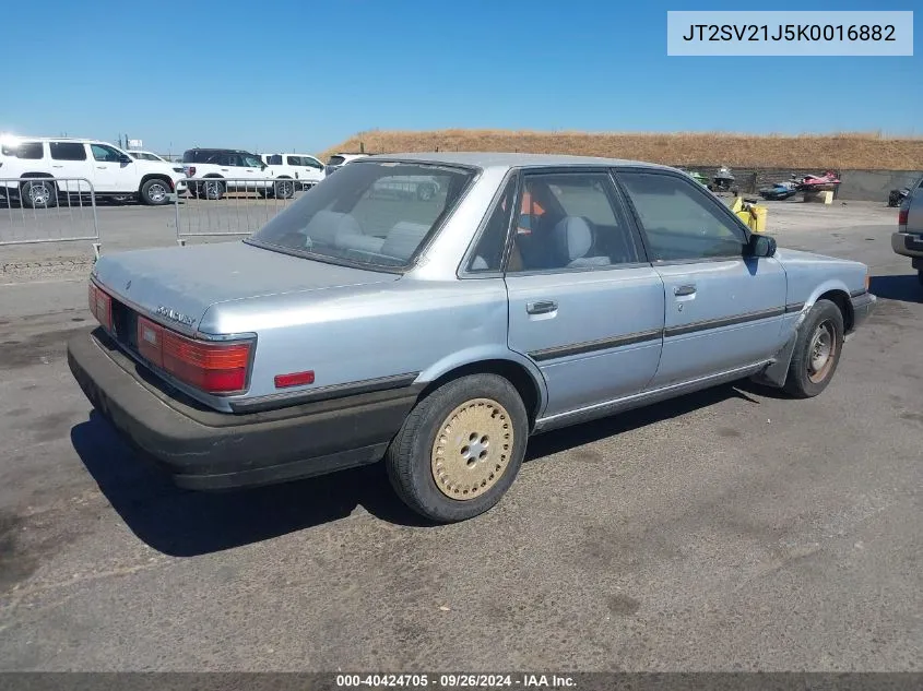 1989 Toyota Camry Dlx VIN: JT2SV21J5K0016882 Lot: 40424705