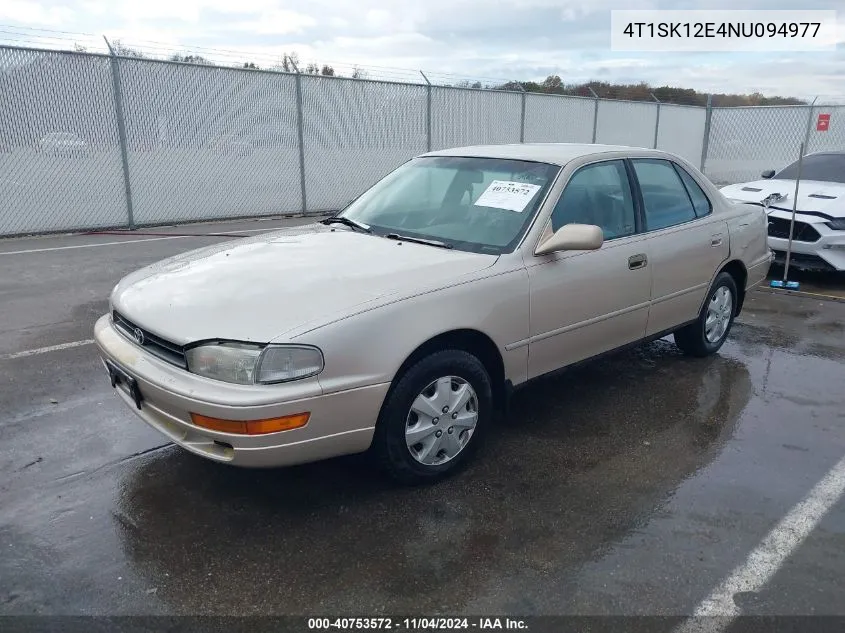 1992 Toyota Camry Le VIN: 4T1SK12E4NU094977 Lot: 40753572