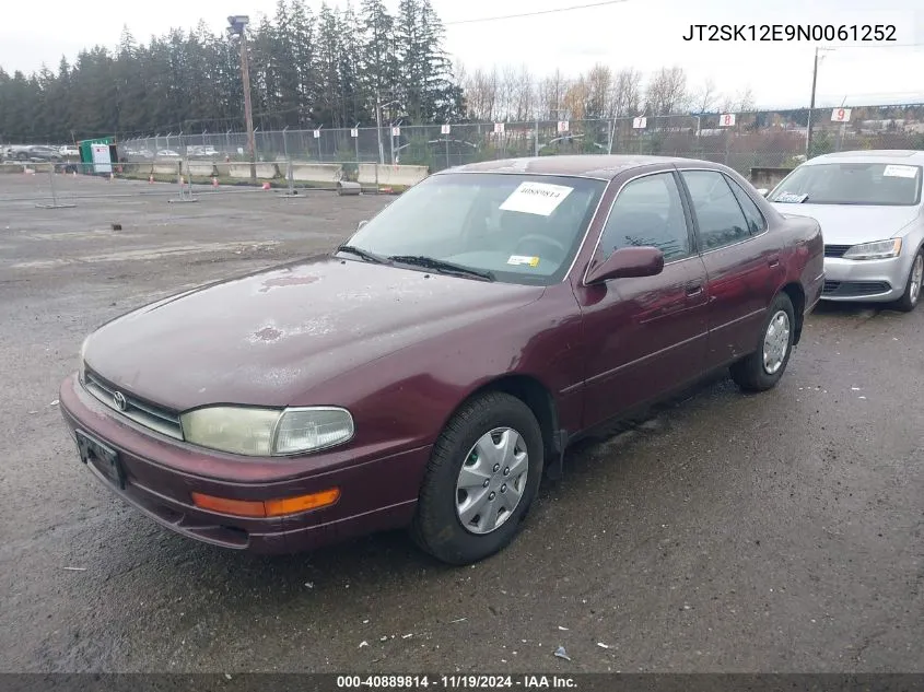 1992 Toyota Camry Le VIN: JT2SK12E9N0061252 Lot: 40889814