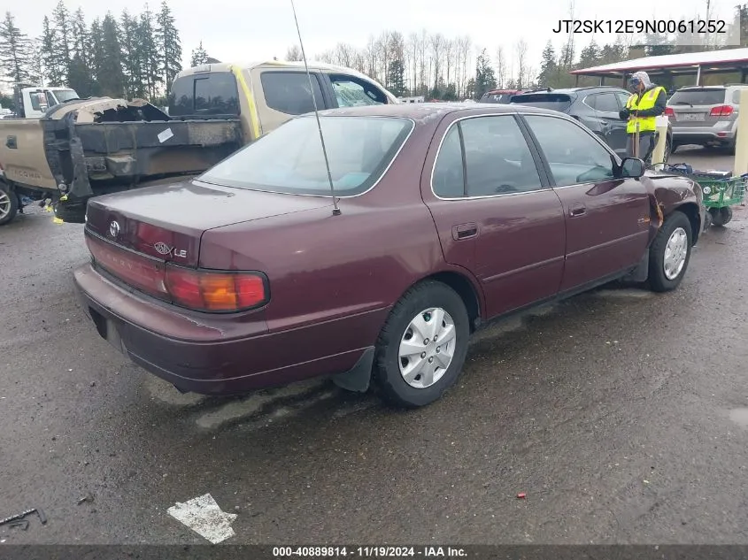 1992 Toyota Camry Le VIN: JT2SK12E9N0061252 Lot: 40889814