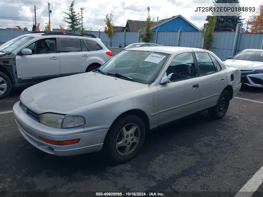 1993 Toyota Camry Le VIN: JT2SK12E0P0184893 Lot: 40609095