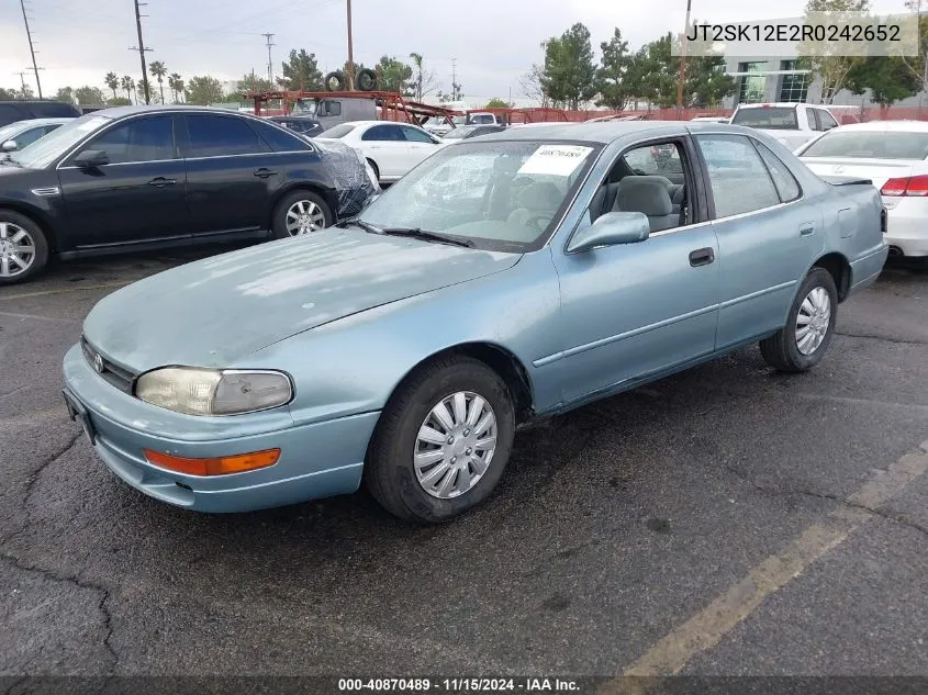 1994 Toyota Camry Le VIN: JT2SK12E2R0242652 Lot: 40870489