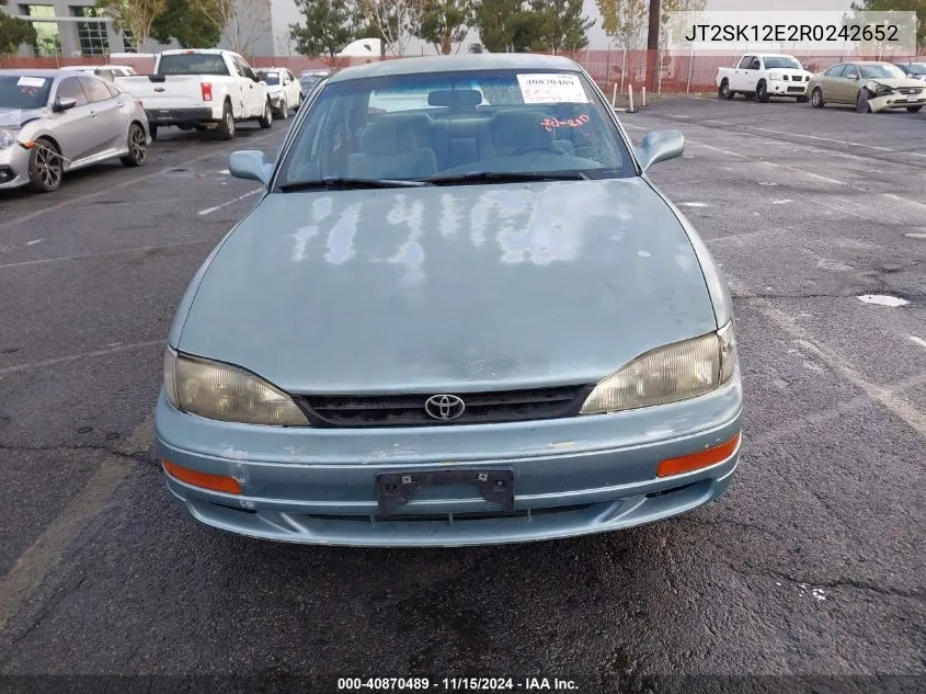 1994 Toyota Camry Le VIN: JT2SK12E2R0242652 Lot: 40870489