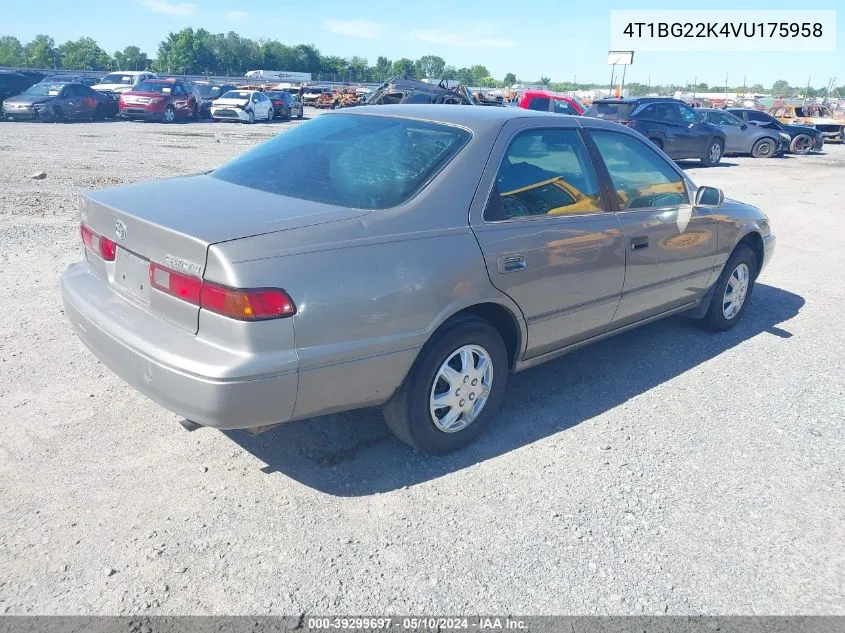 1997 Toyota Camry Le VIN: 4T1BG22K4VU175958 Lot: 39299697