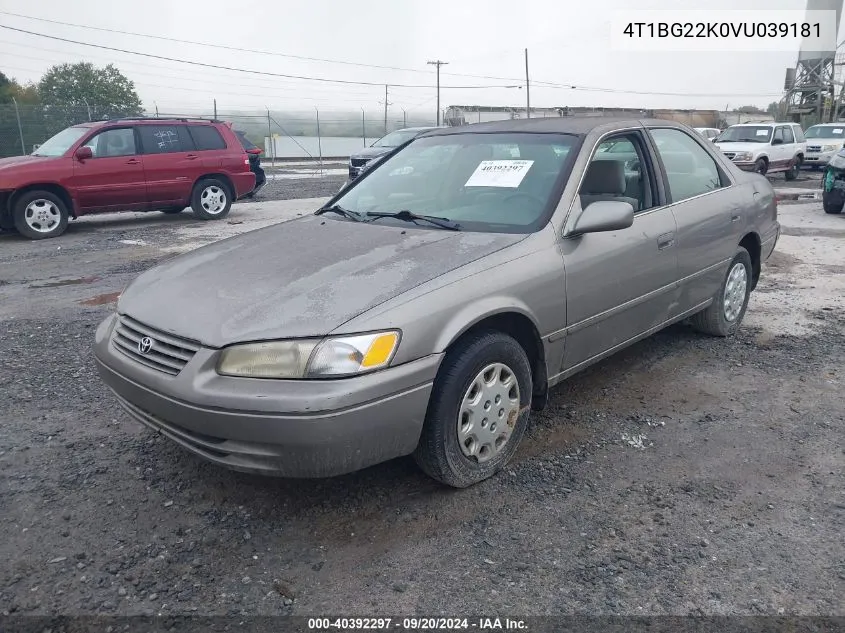 1997 Toyota Camry Le VIN: 4T1BG22K0VU039181 Lot: 40392297