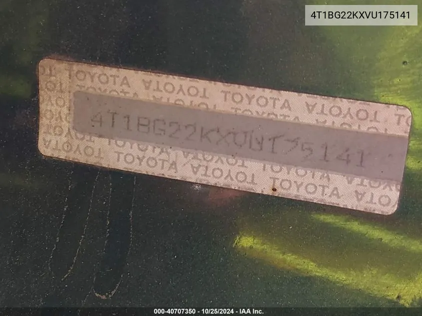 4T1BG22KXVU175141 1997 Toyota Camry Xle