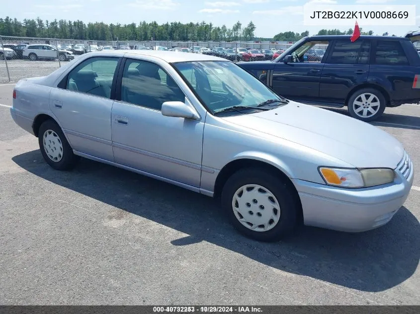 1997 Toyota Camry Le VIN: JT2BG22K1V0008669 Lot: 40732253