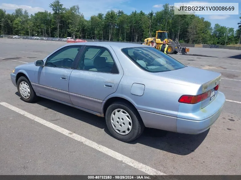 1997 Toyota Camry Le VIN: JT2BG22K1V0008669 Lot: 40732253