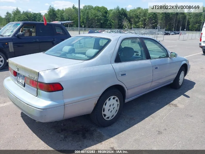 1997 Toyota Camry Le VIN: JT2BG22K1V0008669 Lot: 40732253