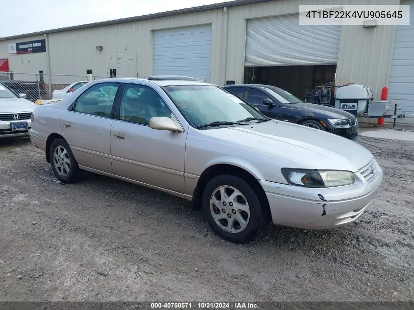 1997 Toyota Camry Xle V6 VIN: 4T1BF22K4VU905645 Lot: 40750571