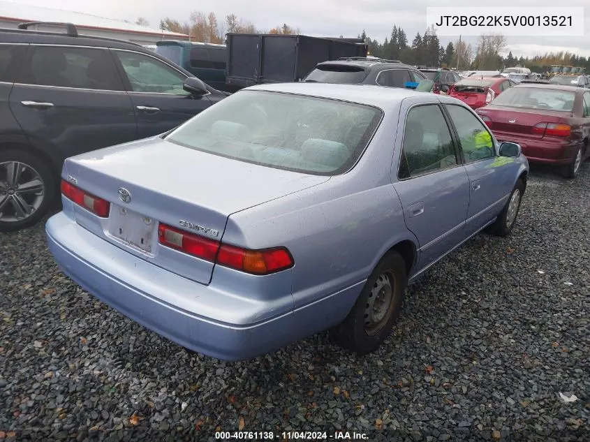 1997 Toyota Camry Le VIN: JT2BG22K5V0013521 Lot: 40761138